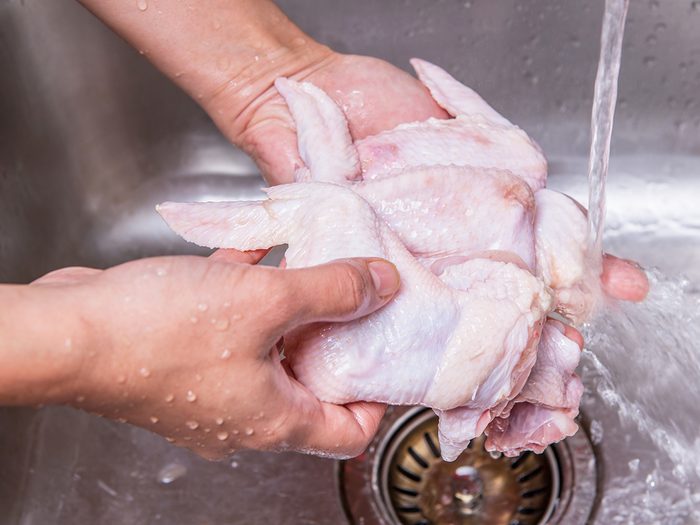 Why you should never wash chicken