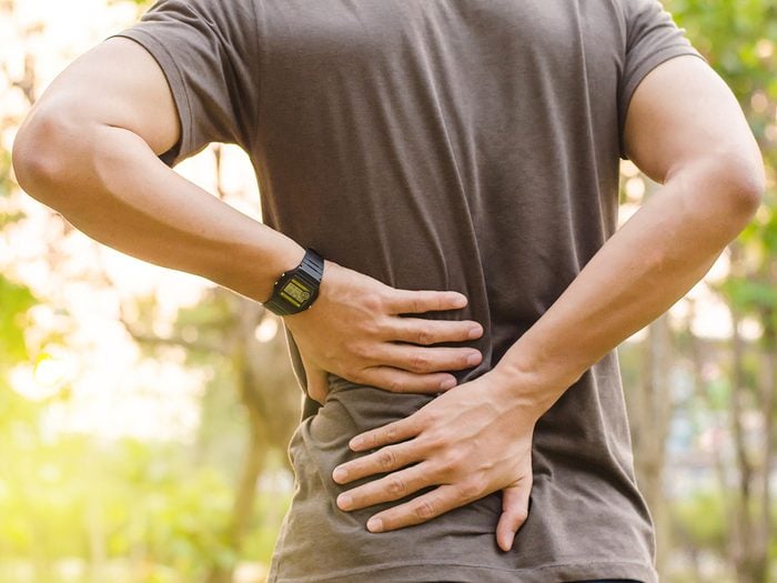 Back pain remedies - man with back pain