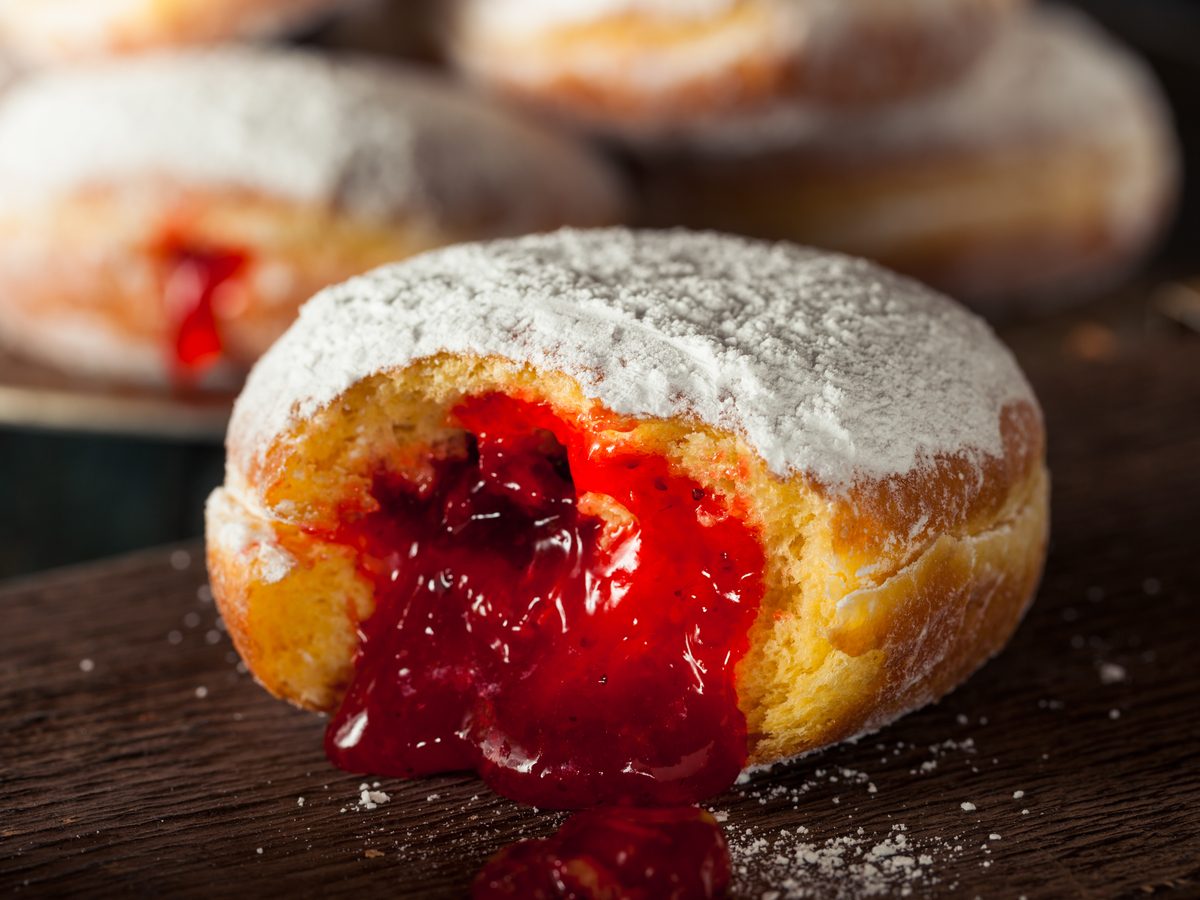 Jam-filled doughnut