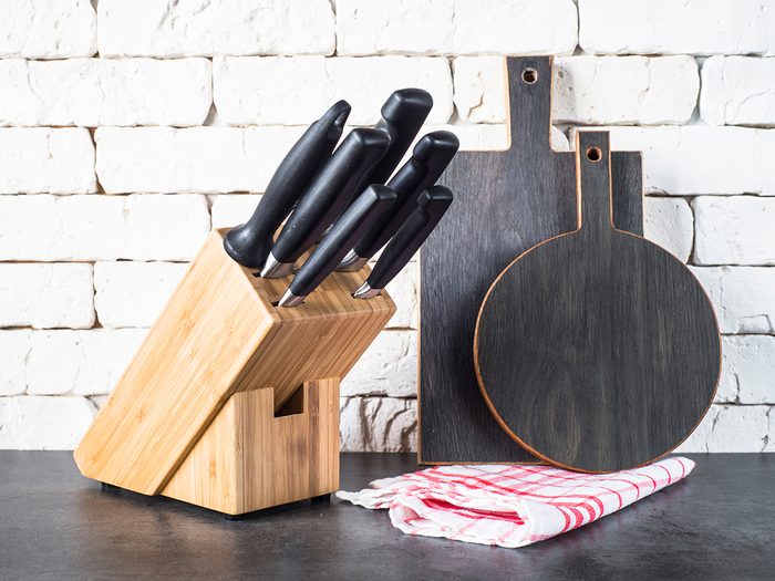 Dirty kitchen items - knife block