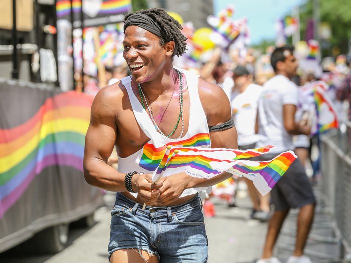 Man in tank top at 2017 Toronto Pride Parade