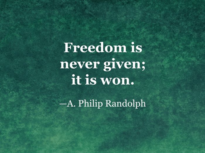 A. Philip Randolph quote