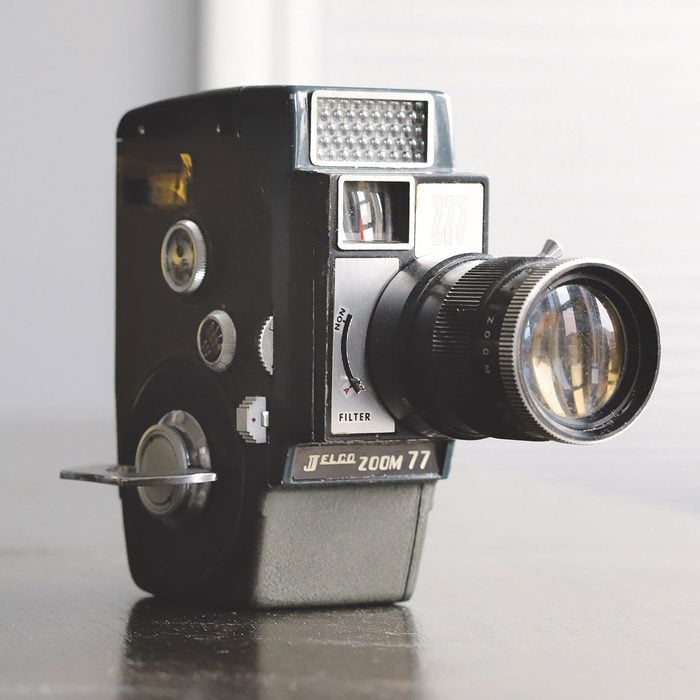 The Jelco Zoom 77 hand-cranked 8-mm movie camera
