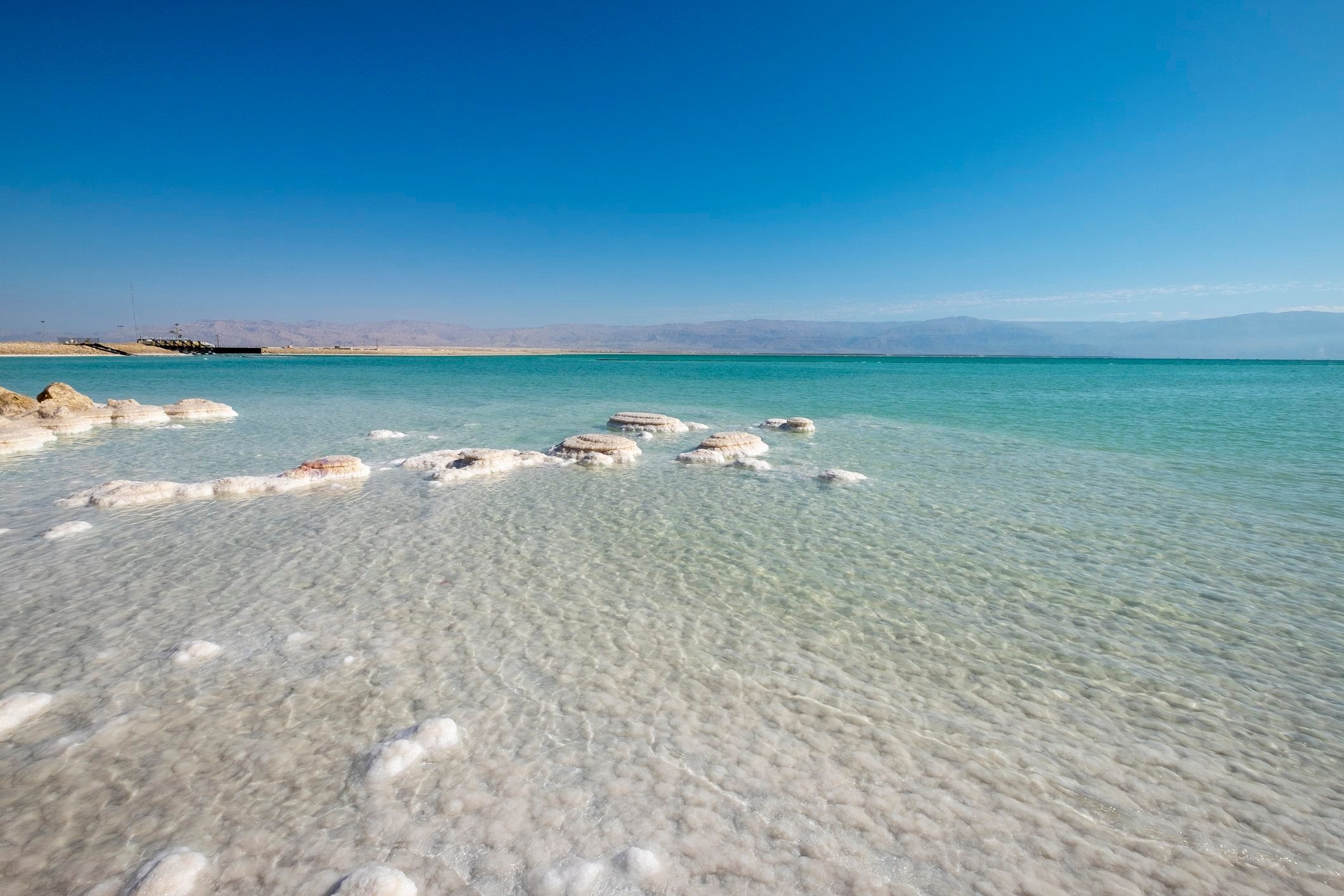 Crystallised salt rocks, Dead Sea, Israel