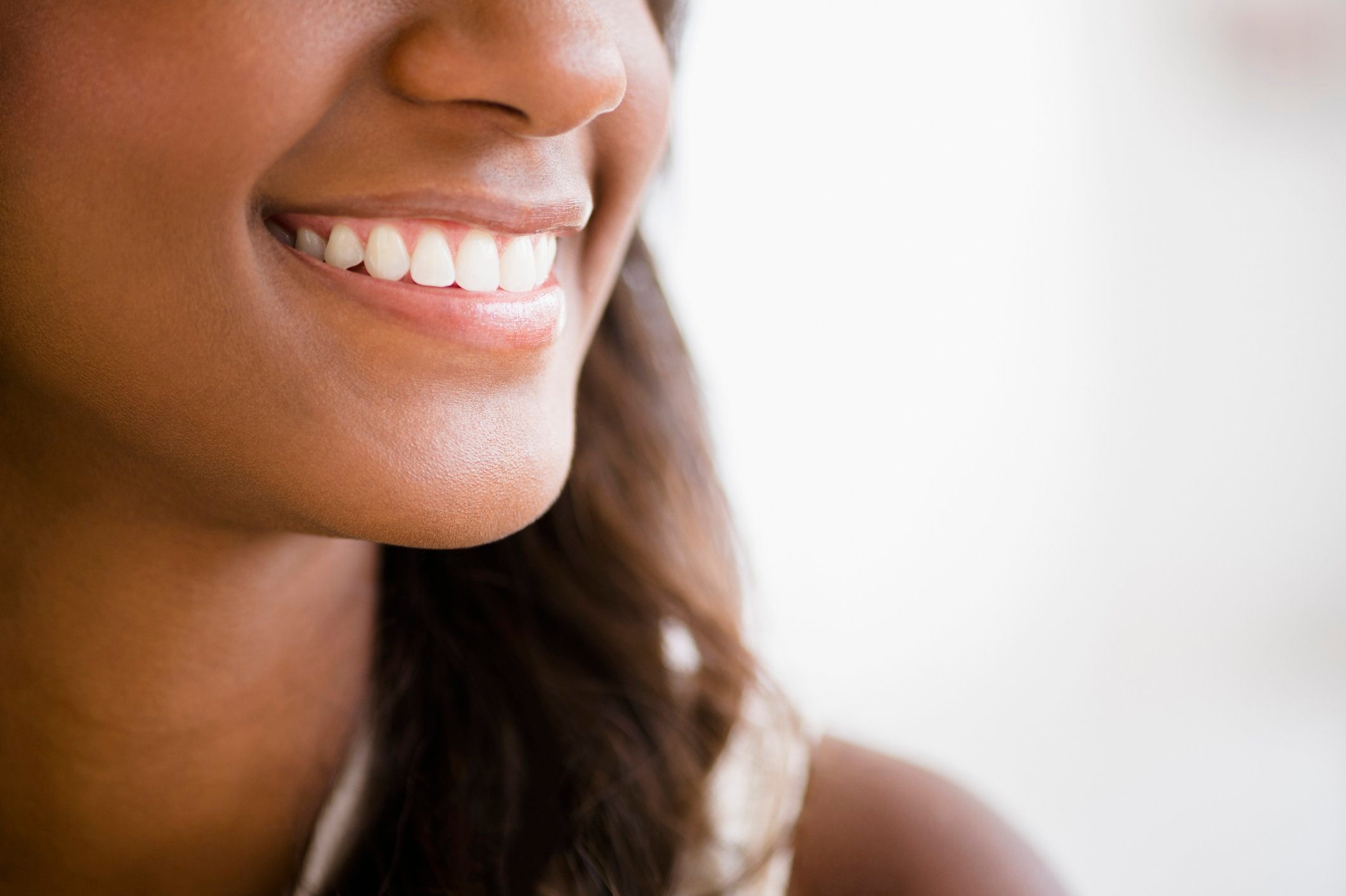 close up of woman's smile