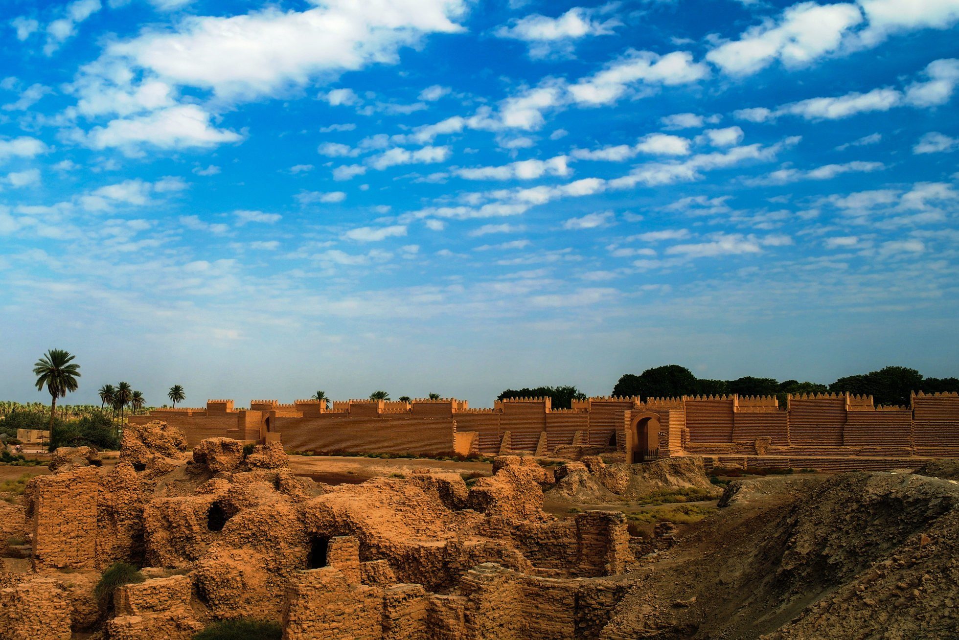 Panorama of Babylon ruins, Hillah, Iraq