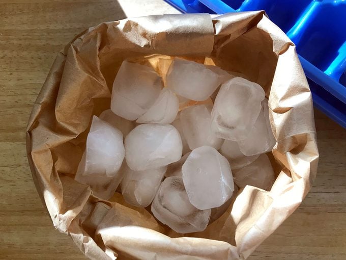 How To Keep Ice From Sticking Together - Ice Cubes in Paper Bag