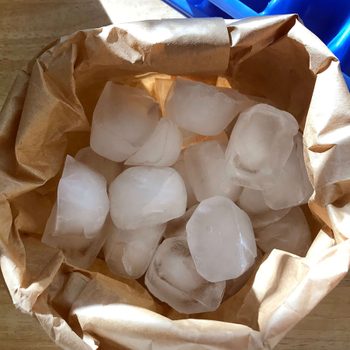 How To Keep Ice Cubes From Sticking Together - Ice Cubes in Paper Bag