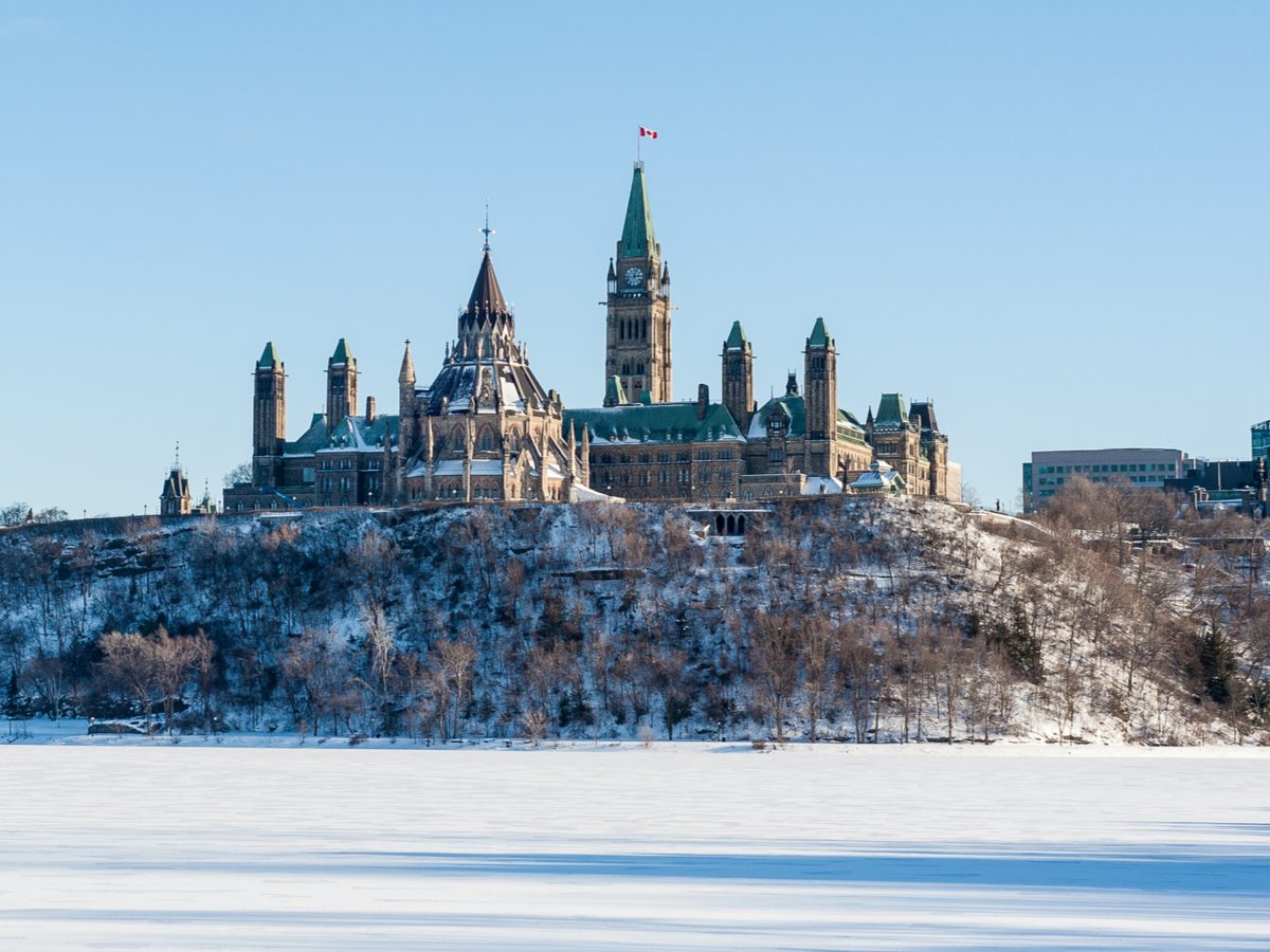 Canadian geography - Parliament Hill, Ottawa in winter