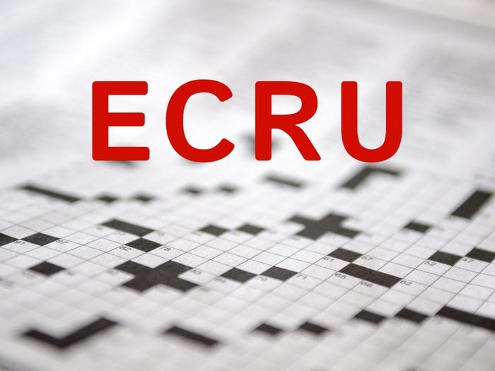 Crossword puzzle answers - Ecru