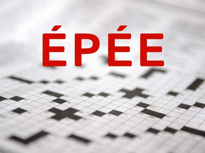 Crossword puzzle answers - Epee