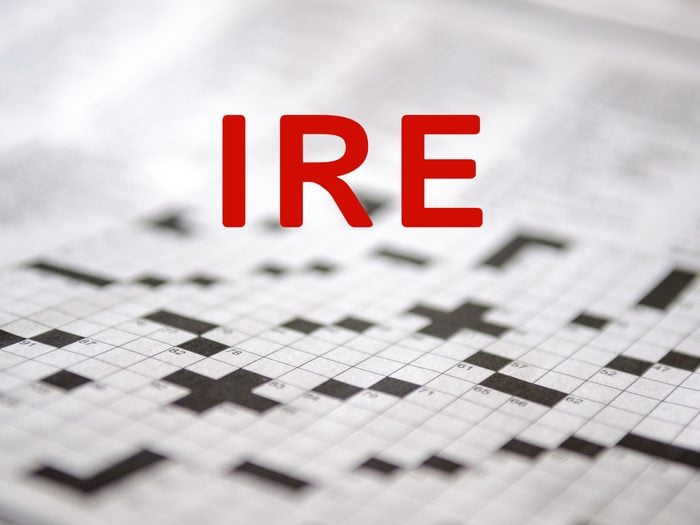 Crossword puzzle answers - Ire