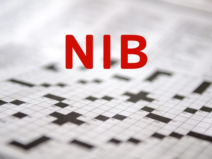 Crossword puzzle answers - Nib