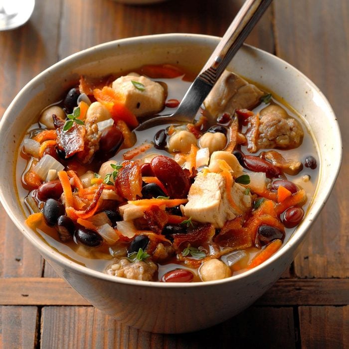 Chicken cassoulet soup recipe