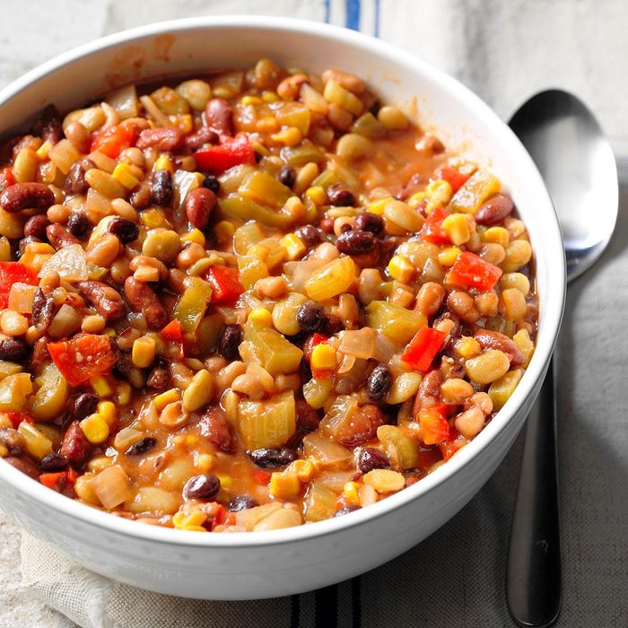 Slow-cooked bean medley