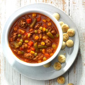 Slow-Cooked Beef Vegetable Soup