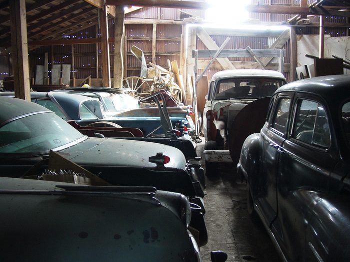 Classic cars found in a barn