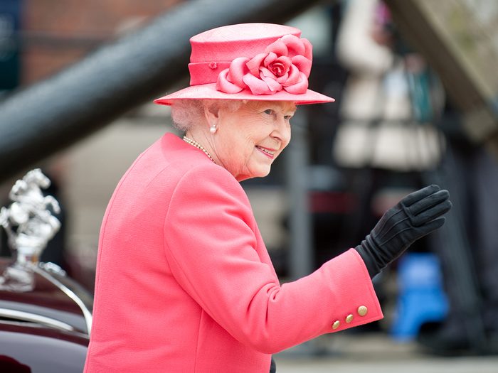 Dinner with the Queen - Queen Elizabeth II in pink