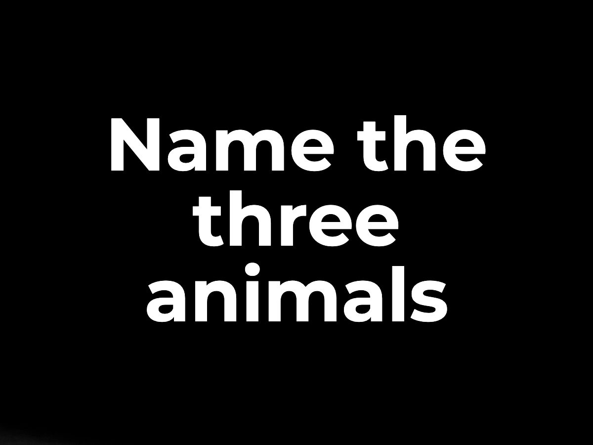 Name the three animals