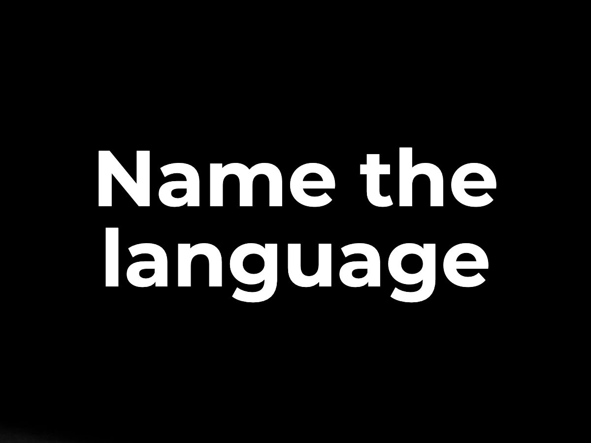 Name the language