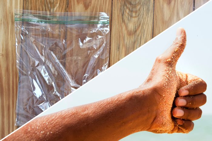 sandy hand plastic bag uses life hacks reusable