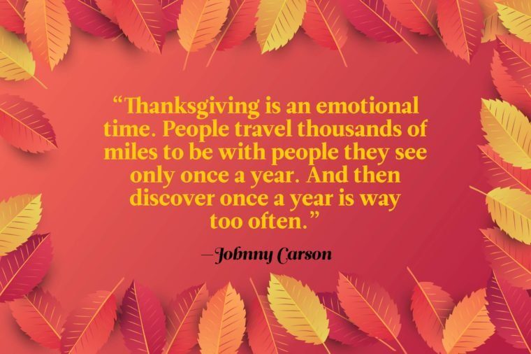 Funny Thanksgiving quotes - Johnny Carson