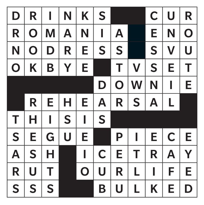 Printable crossword answer - October 2019