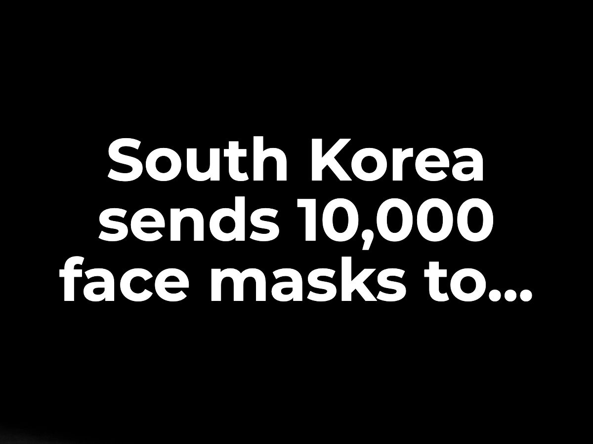South Korea sends 10,000 face masks to...