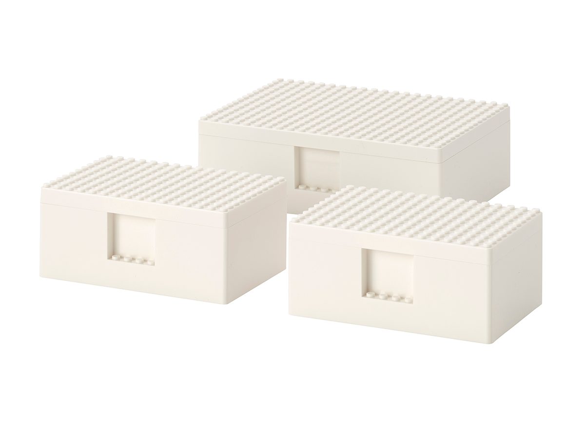 IKEA LEGO Bygglek boxes with lids, set of three, $16, IKEA Canada