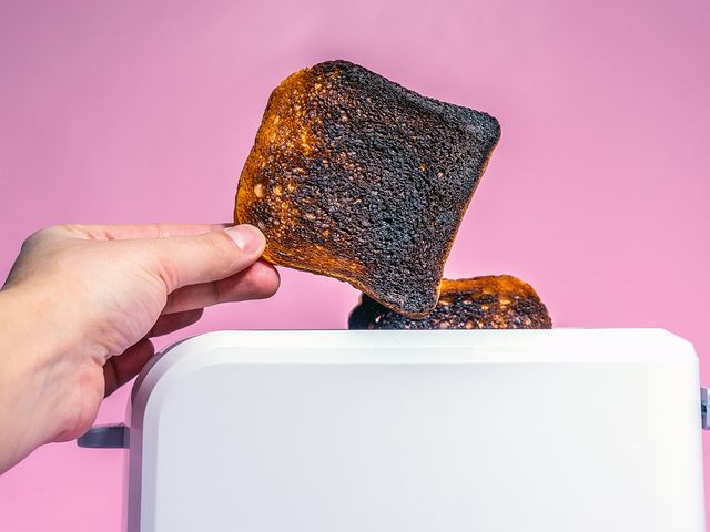 Toaster mistakes - burnt toast