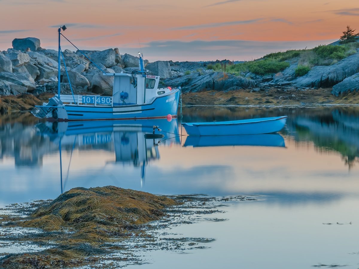 Best boat photography across Canada - boat in Blue Rocks, Nova Scotia