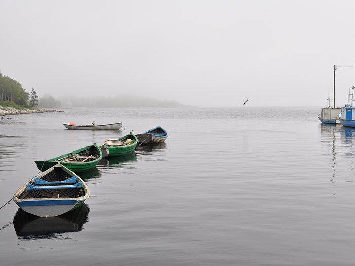 Boat pictures - Boats in fog in Cape Breton