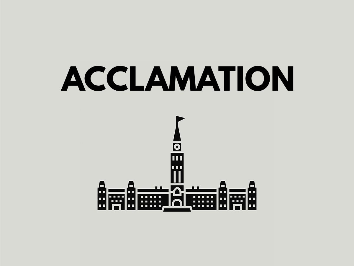 Election terms: Acclamation