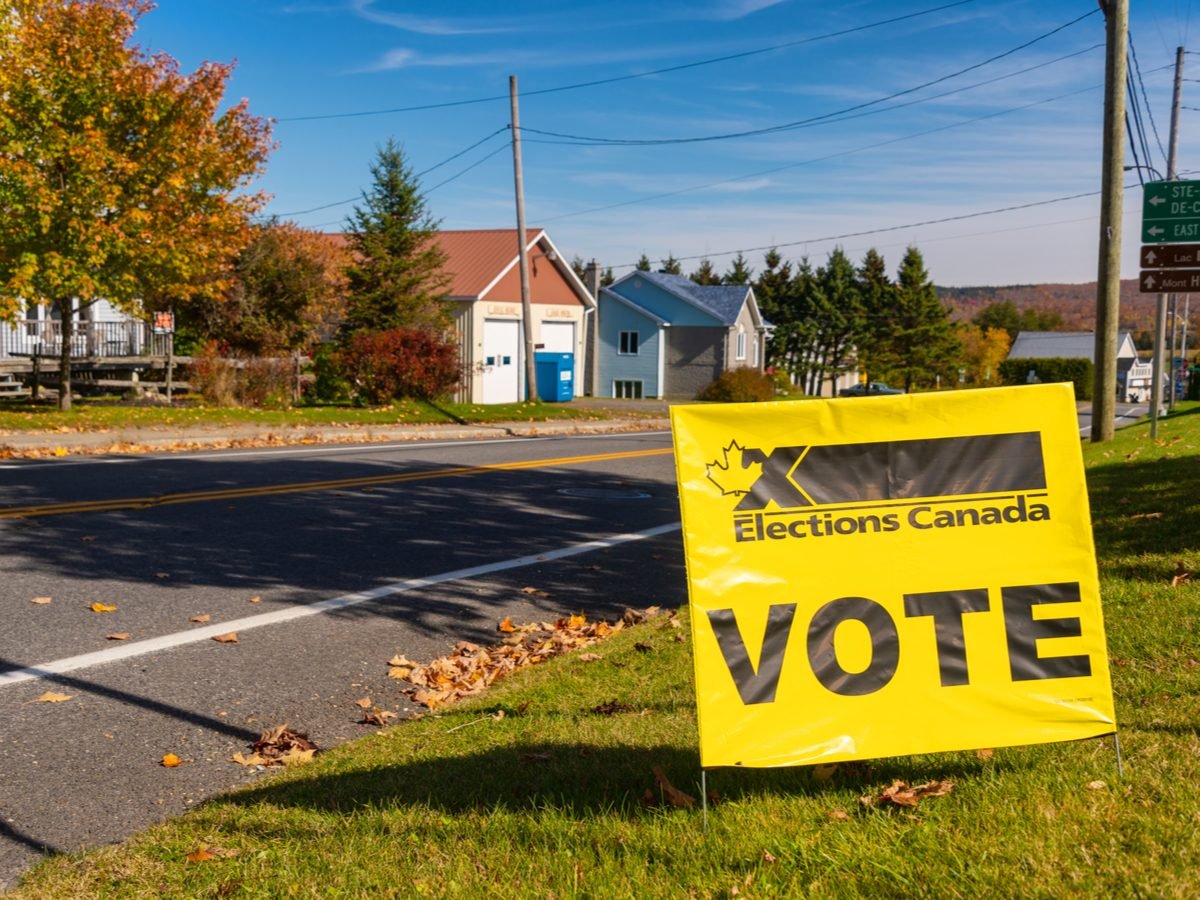 Vote sign in Canada