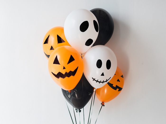Halloween black and orange balloons