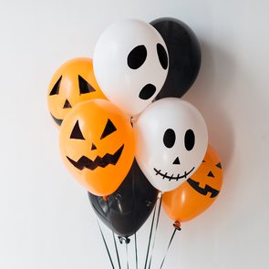 Halloween black and orange balloons