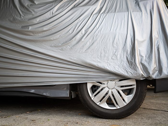 How to store a classic car - car cover