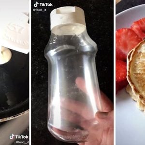 Empty Ketchup Bottle and pancake batter hack
