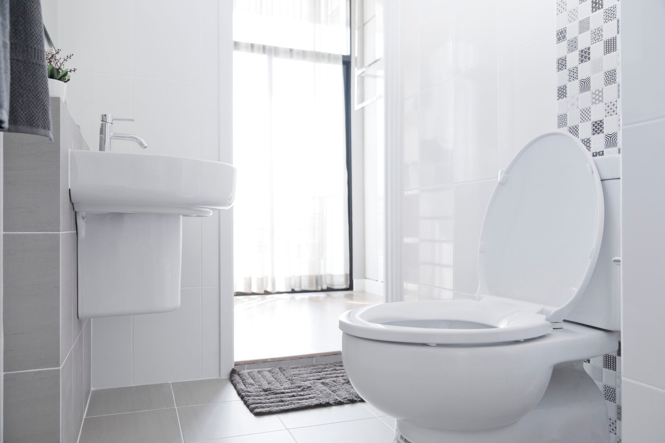 White toilet in home