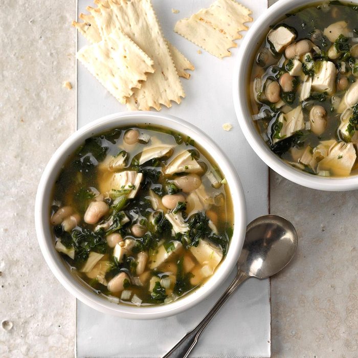 Greens and Beans Turkey Soup recipe