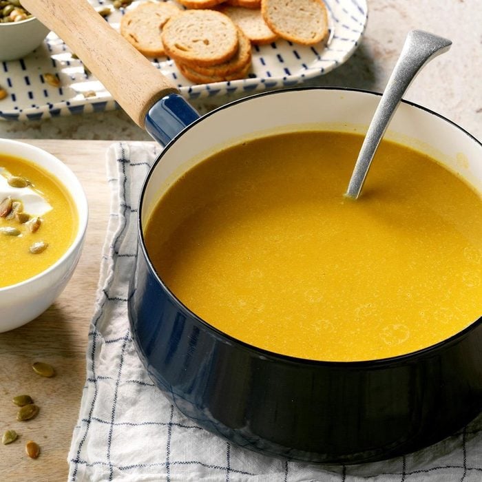 healthy winter soups - Pumpkin-Coconut Soup