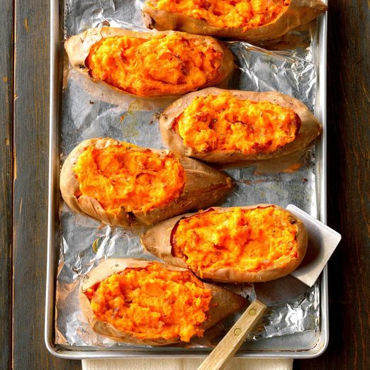 Twice-Baked Sweet Potatoes with Bacon | Reader's Digest Canada