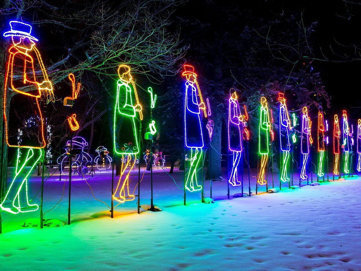 BHP Enchanted Holiday Forest light display in Saskatoon, Saskatchewan