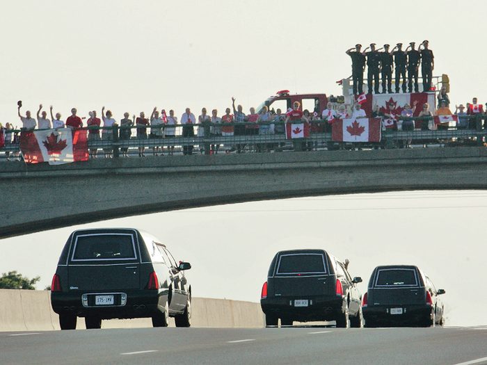 Highway of Heroes - funeral procession
