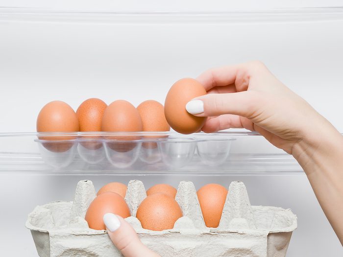 Never buy eggs in bulk - putting eggs in fridge