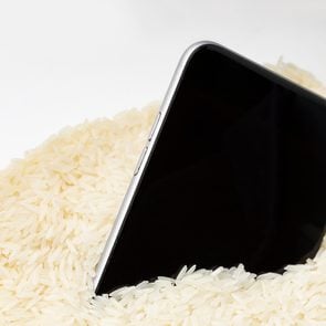 Putting phone in rice