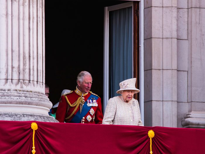 Prince Charles and the Queen on the Buckingham Palace balcony
