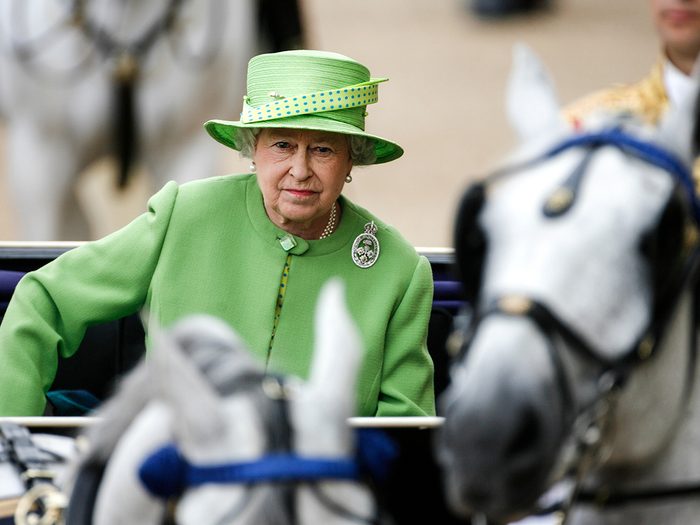 Queen Elizabeth II in horse-drawn carriage