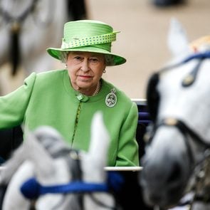 Queen Elizabeth II in horse-drawn carriage