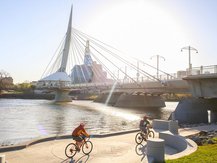 Things to do in Winnipeg - bicycling along the Red River